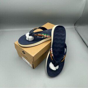 Sperry Women's Blue and Brown Flipflops